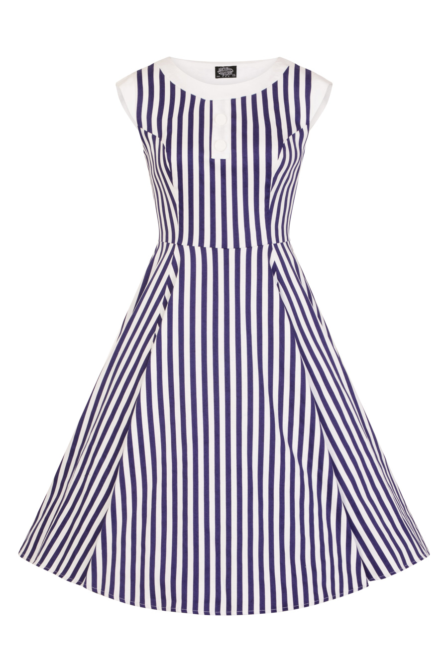 Blue Stripe Hepburn Dress